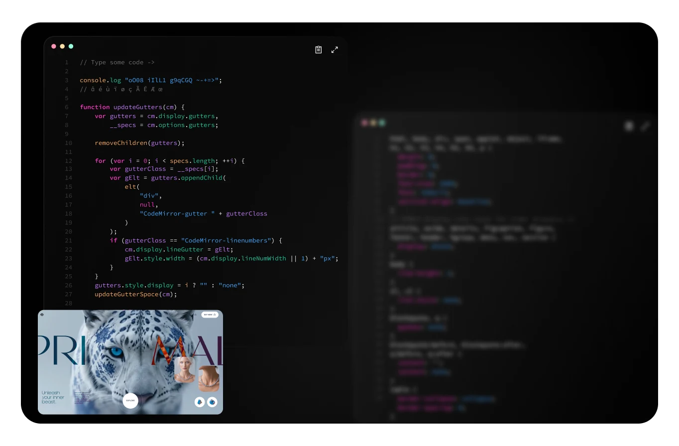 Developers creative work examples